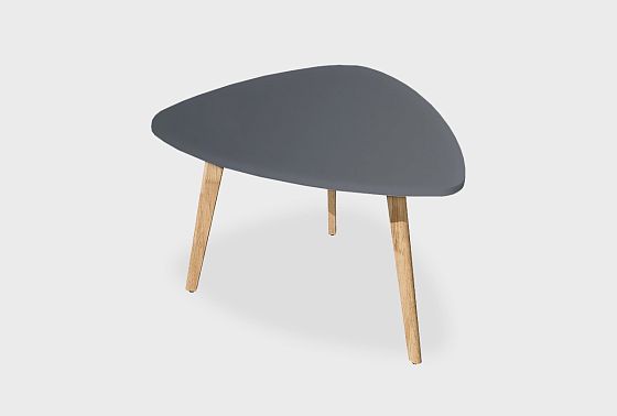 Стол журнальный "Уоллстрит" треугольный 265 массив дуба, МДФ 2