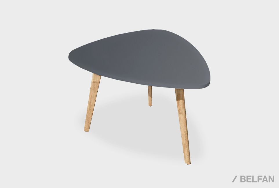 Стол журнальный "Уоллстрит" треугольный 265 массив дуба, МДФ 1