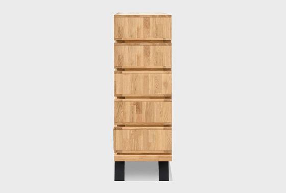 Комод высокий "Этна" с декором (фигурный) массив дуба, металл 5