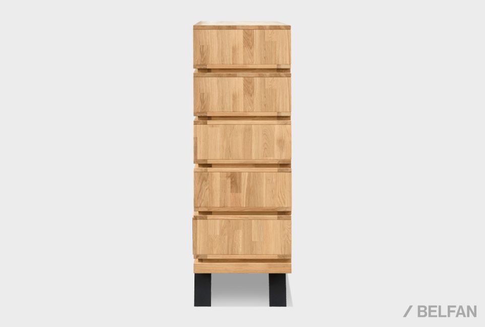 Комод высокий "Этна" с декором (фигурный) массив дуба, металл 4