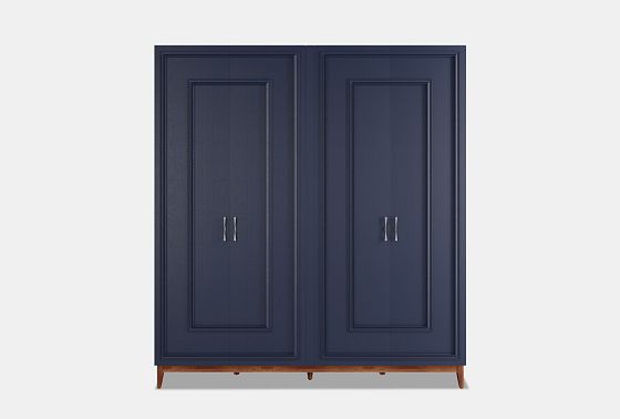 Шкаф 4-х дверный "Сакраменто" (с декором) массив и шпон дуба, МДФ 4