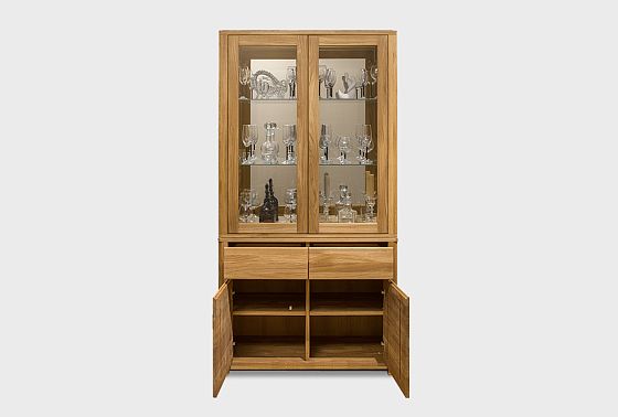 Шкаф комбинированный 2-х секционный "Норд" массив дуба 9