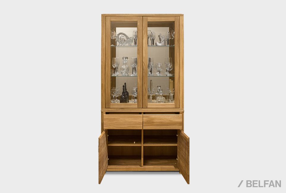 Шкаф комбинированный 2-х секционный "Норд" массив дуба 7