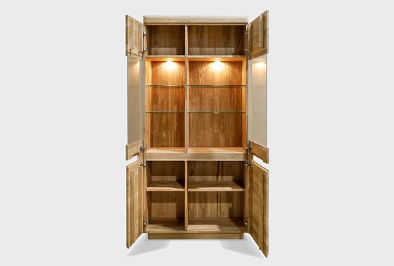 Витрина 2-х дверная "Бремен" массив дуба 7