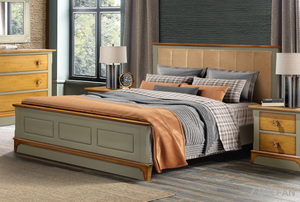 Кровать "Бриансон" массив и шпон дуба, МДФ 1