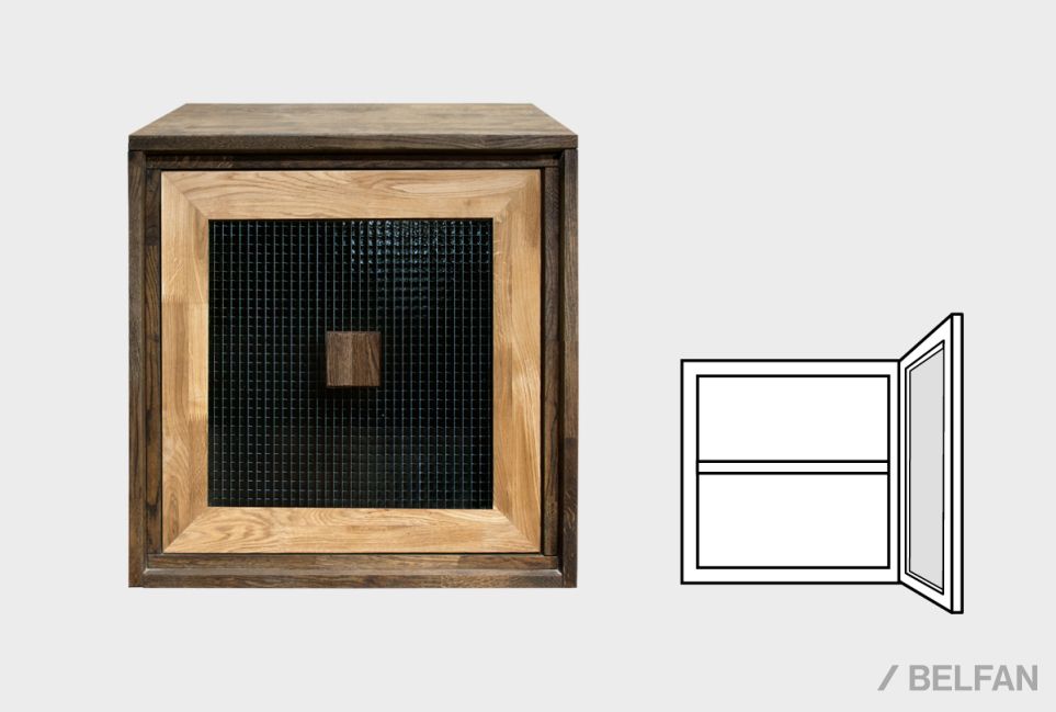 Модуль настенный "Cube Design" 1 массив и шпон дуба 1