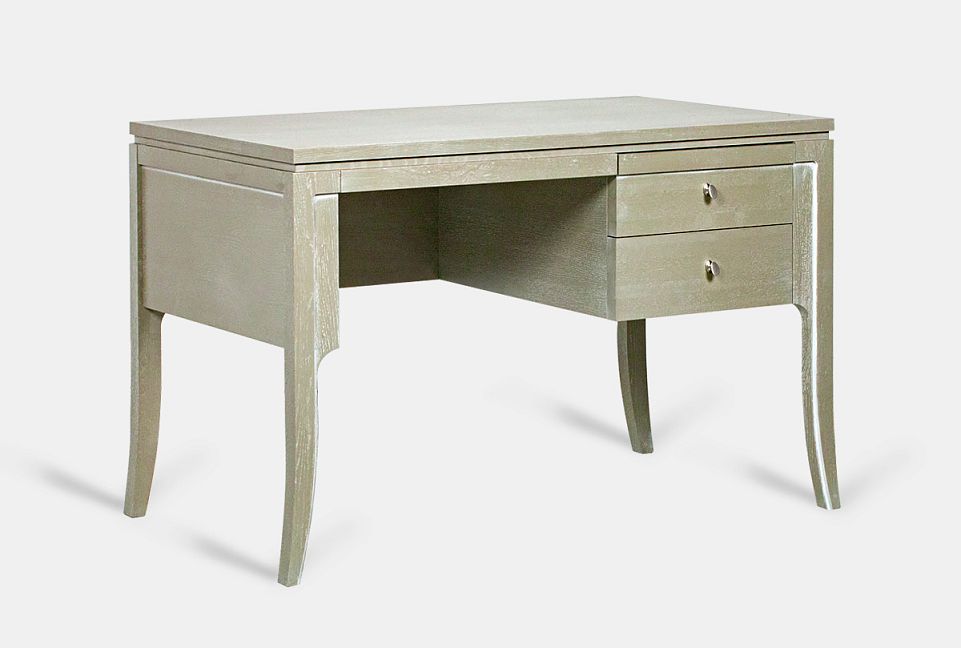 Стол письменный "Коста"; олива+белая патина