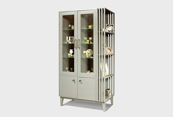 Витрина 4-х дв. "Чикаго" (правая) массив и шпон дуба 5