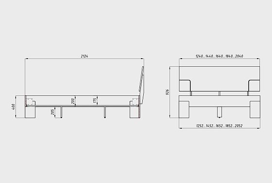 Кровать "Берген" С массив дуба 5