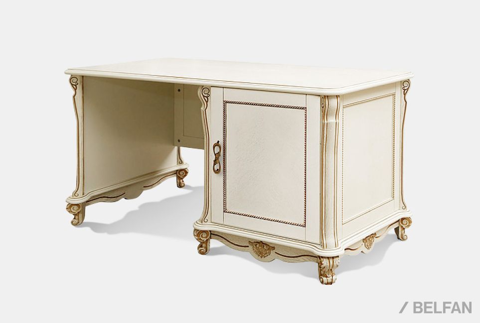 Стол письменный "Алези 1" (1 тумба справа) массив и шпон дуба 1