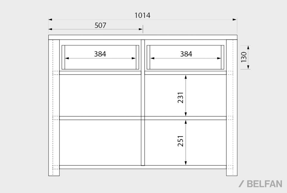 Тумба 2-х дверная "Норд" массив дуба 8