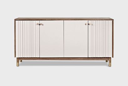 Тумба "Меридиан" 4 (комбинированная); *А-017.112; к-торфяной дуб, ф-панна котта