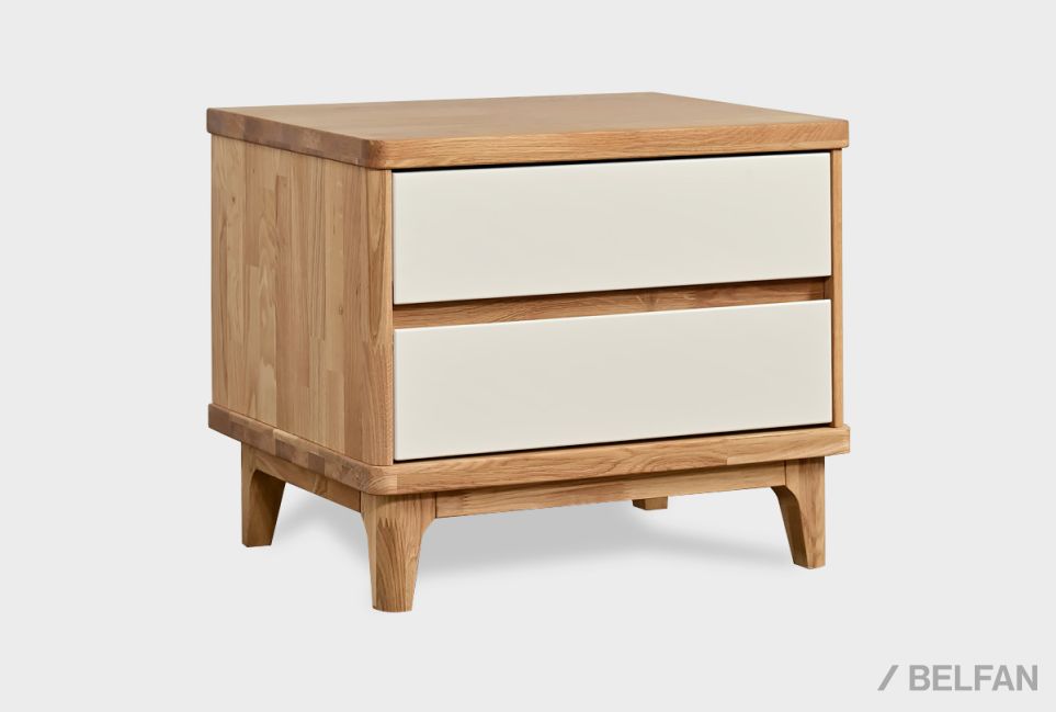 Тумба прикроватная "Уоллстрит" массив дуба, МДФ 1