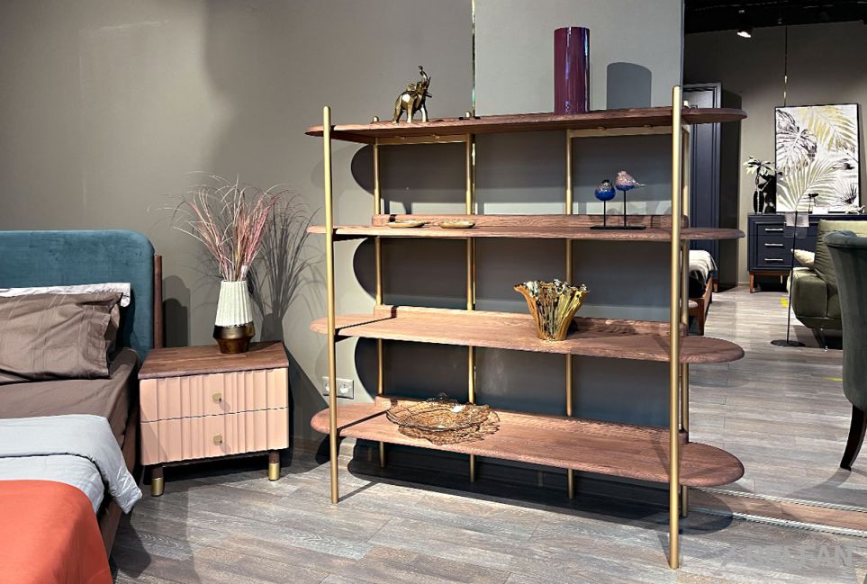 Стеллаж "Меридиан" 4 массив дуба, металл 2