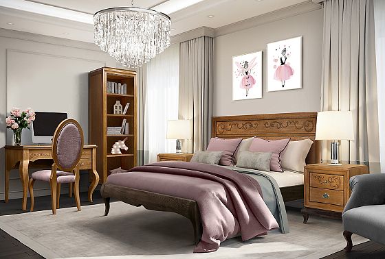 Стеллаж "Соната" массив и шпон дуба 6