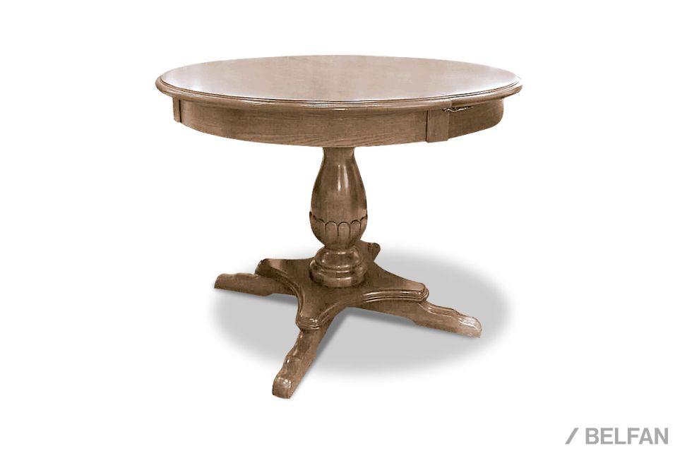 Стол обеденный "Полонез" (круглый) массив и шпон дуба 1