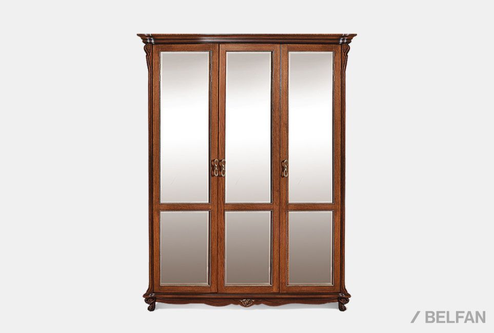 Шкаф 3-х дв. "Алези" массив и шпон дуба 1