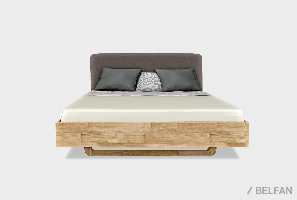 Кровать "Уоллстрит" (мягкое изголовье) массив дуба 1