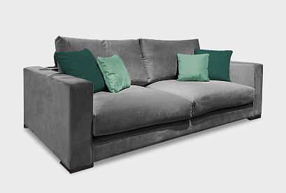 "Мэттью" диван 3-х местный; раскл.; 3М; "Тик-так" (1960x1680); деревянные черные; Monblan 25+Monblan 31+Monblan 35 (гр. 3/АВ)