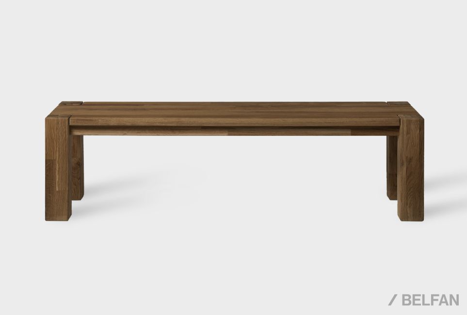 Скамья "Берген" П-03 (сечение опор 70х70) массив дуба 2