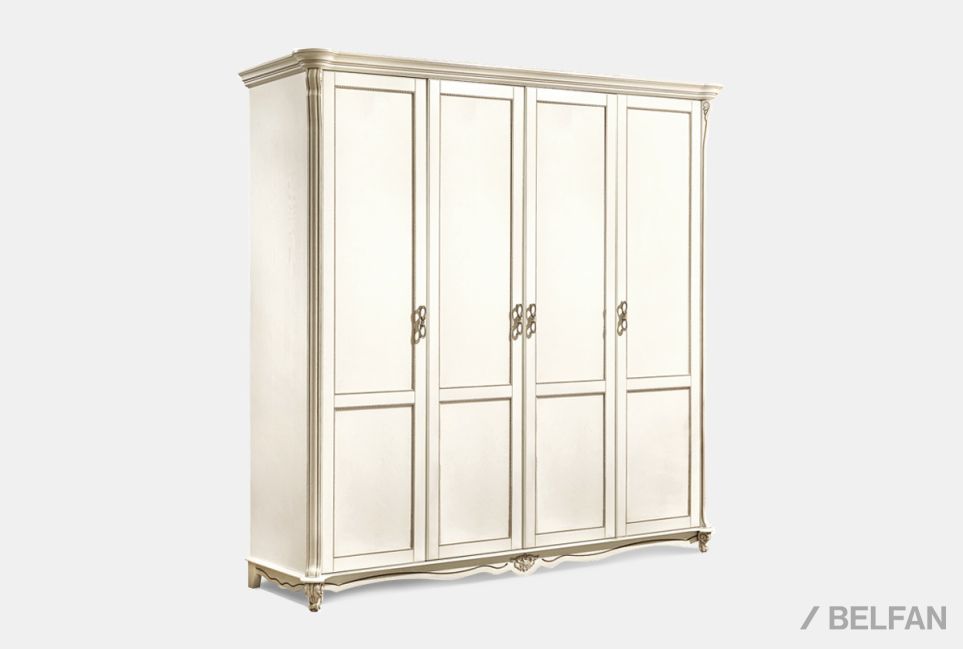 Шкаф 4-х дв. "Алези", без зеркала массив и шпон дуба 1