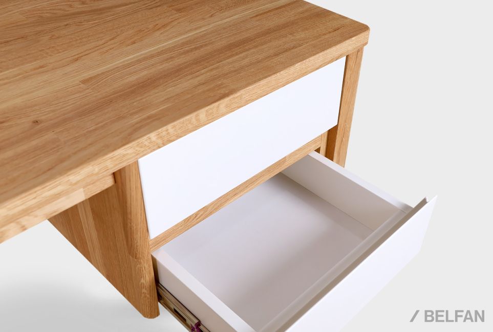 Стол письменный "Уоллстрит" (2 тумбы) массив дуба, МДФ 4