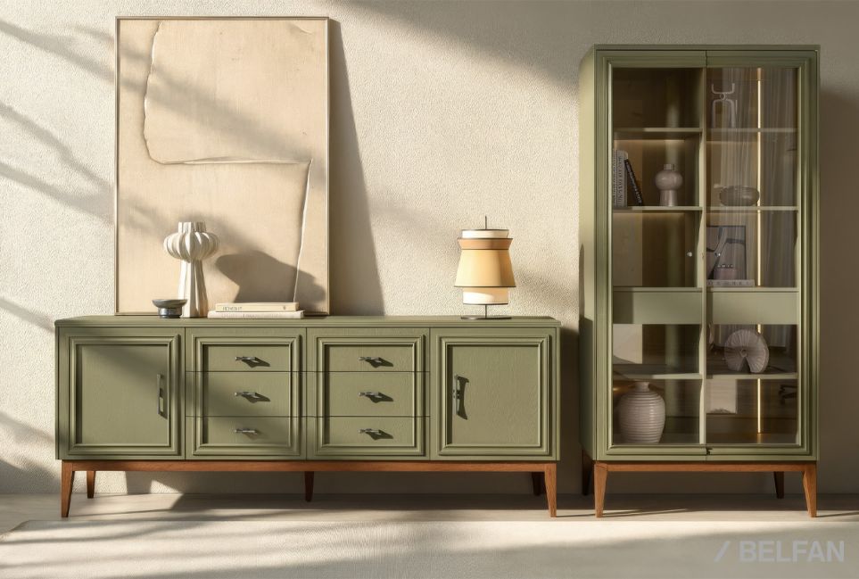 Витрина 2-х дв. "Сакраменто" массив и шпон дуба, МДФ 3