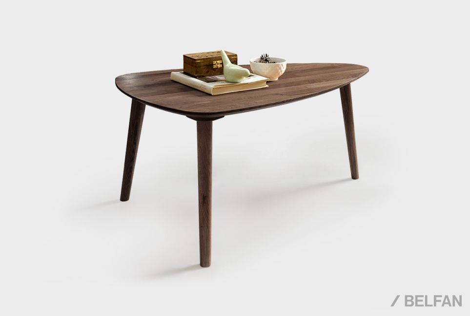 Стол журнальный "Арт" 70 (капля) массив дуба 1