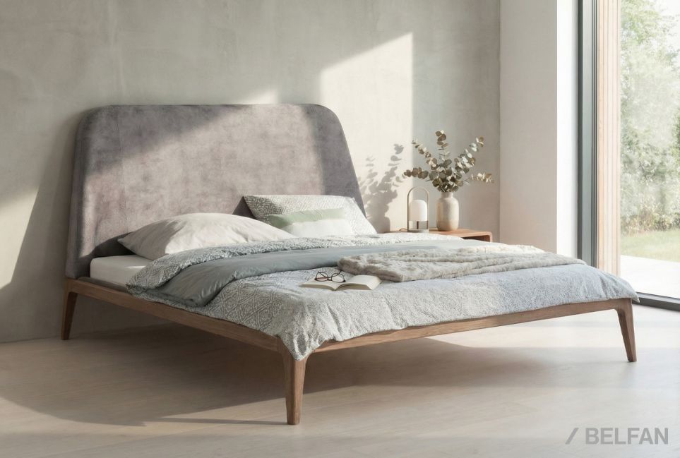 Кровать "Бергамо" (мягкое изголовье) массив дуба 1