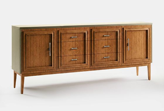 Тумба "Сакраменто" 4 (с ящиками) массив и шпон дуба, МДФ 14