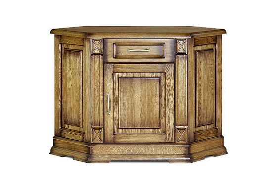 Тумба угловая "Верди Люкс 1у" массив и шпон дуба 2