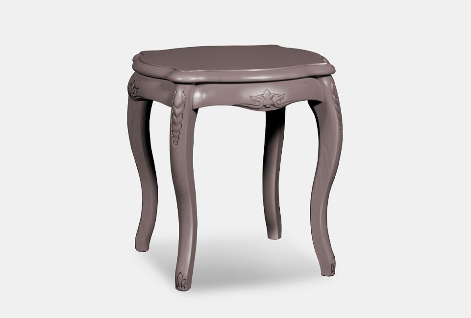 Стол кофейный "Флерон"; альба с серебряной патиной