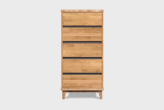 Комод "Уоллстрит" 5 (высокий) массив дуба, МДФ 7