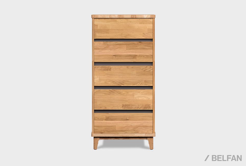 Комод "Уоллстрит" 5 (высокий) массив дуба, МДФ 1