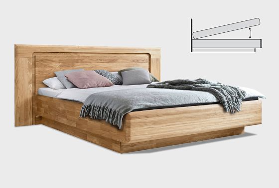 Кровать "Бремен" с подъемным механизмом массив дуба 4