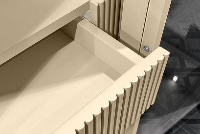 Витрина 1-но дверная «Авеню» (правая); *А-019.210; к-персиковое масло, ф-нюд