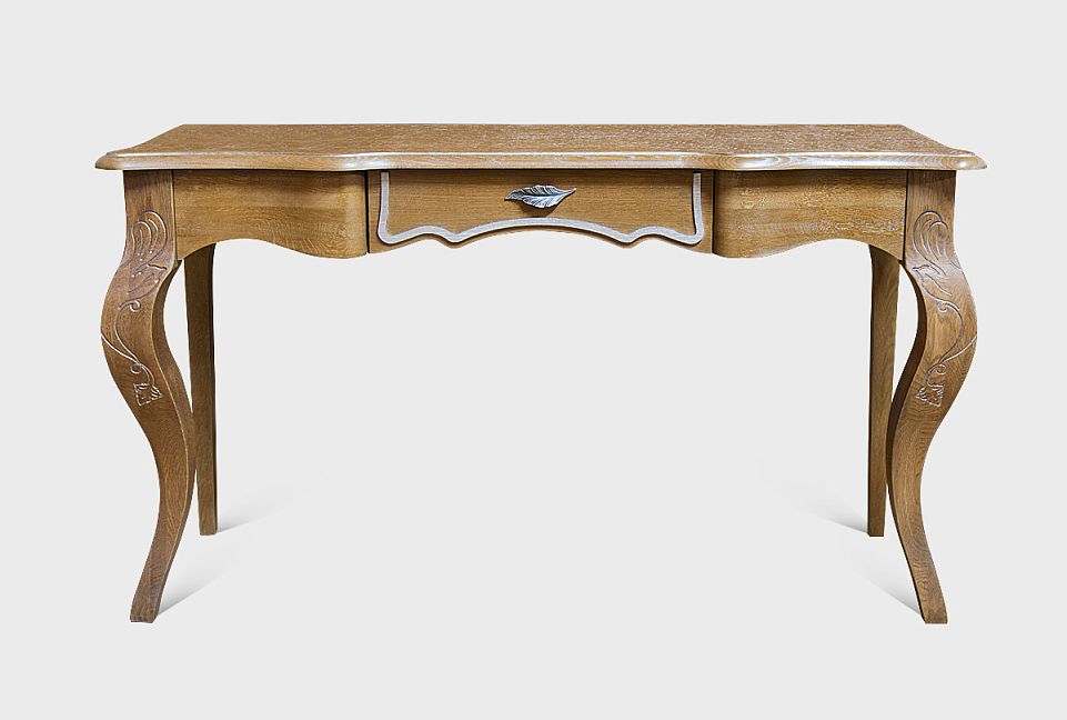 Стол туалетный "Трио"; белая эмаль с золотой патиной