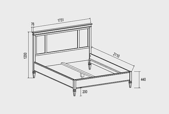 Кровать "Ольса-С" массив сосны 5