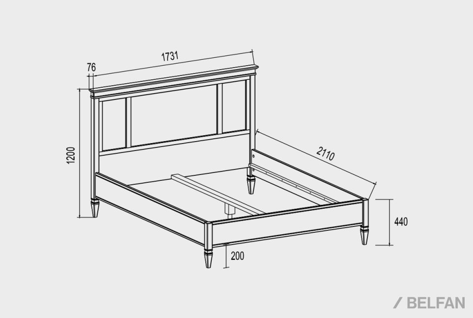 Кровать "Ольса-С" массив сосны 4