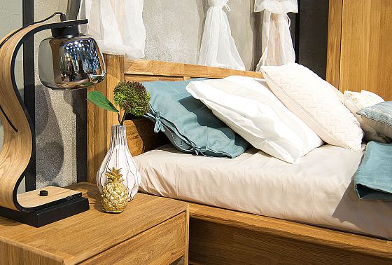 Кровать "Берген" А (с балдахином) массив дуба 4