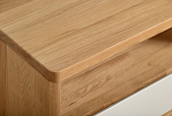 Тумба прикроватная "Уоллстрит" (с нишей) массив дуба, МДФ 7