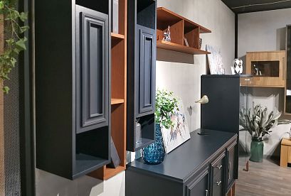 Шкаф настенный "Сакраменто" (левый); *А-016.17; сумеречный