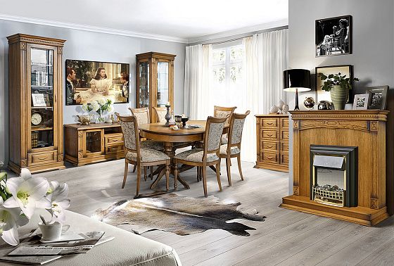 Тумба под ТВ "Верди Люкс ТВ22" массив и шпон дуба 4