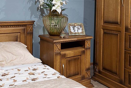 Кровать "Верди Люкс" (низкое изножье) массив и шпон дуба 2