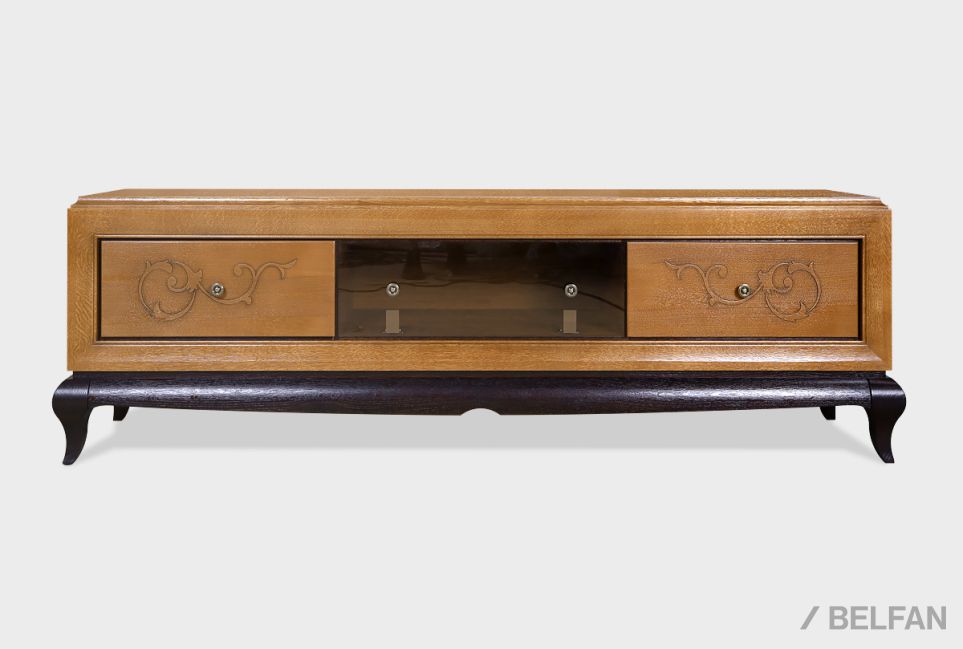 Тумба под ТВ "Соната" 200 массив и шпон дуба 2