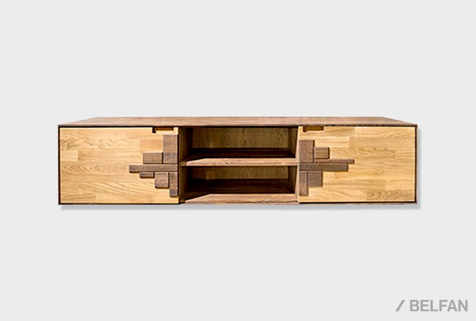 Тумба под ТВ навесная "Ирвинг Дизайн" массив дуба 6