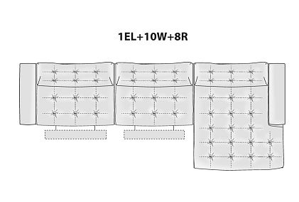 "Грей" диван с оттоманкой