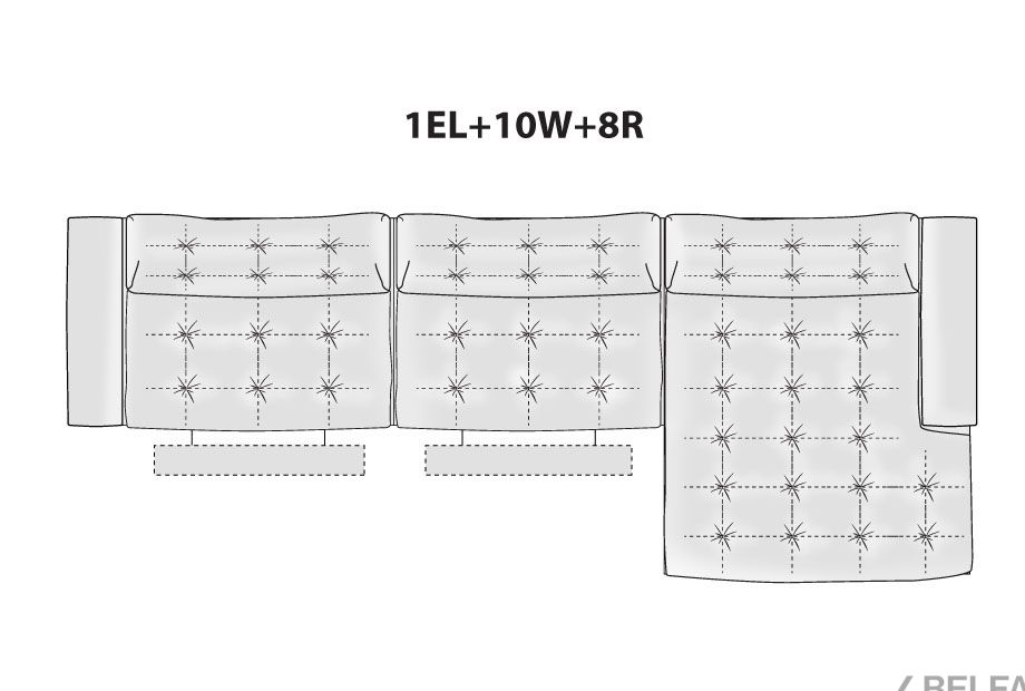 "Грей" диван с оттоманкой 4