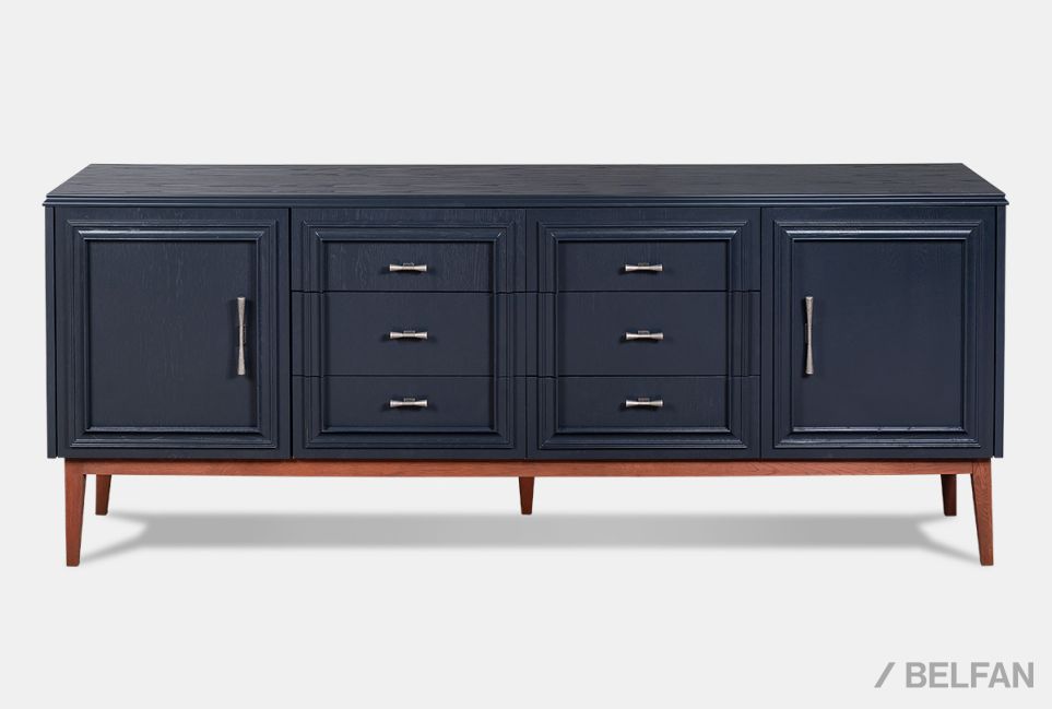 Тумба "Сакраменто" 4 (с ящиками) массив и шпон дуба, МДФ 2