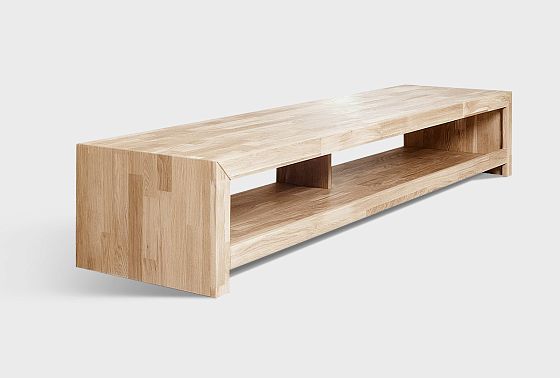 Тумба под ТВ "Арт" 140 (с нишами) массив дуба 5